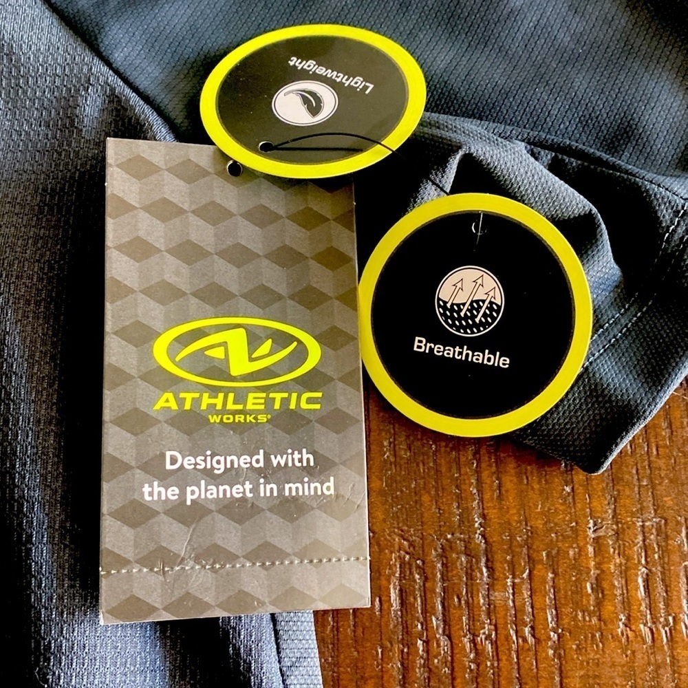 Athletic Works, DRIWorks, Men's Jacquard Pocket Tee with Short Sleeves XXL NWT - Picture 5 of 5